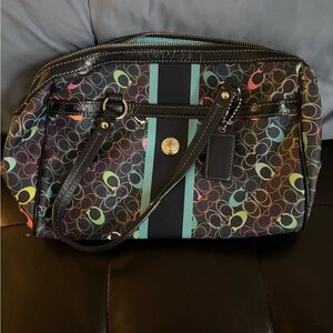 Coach Black Multicolor Shoulder Bag